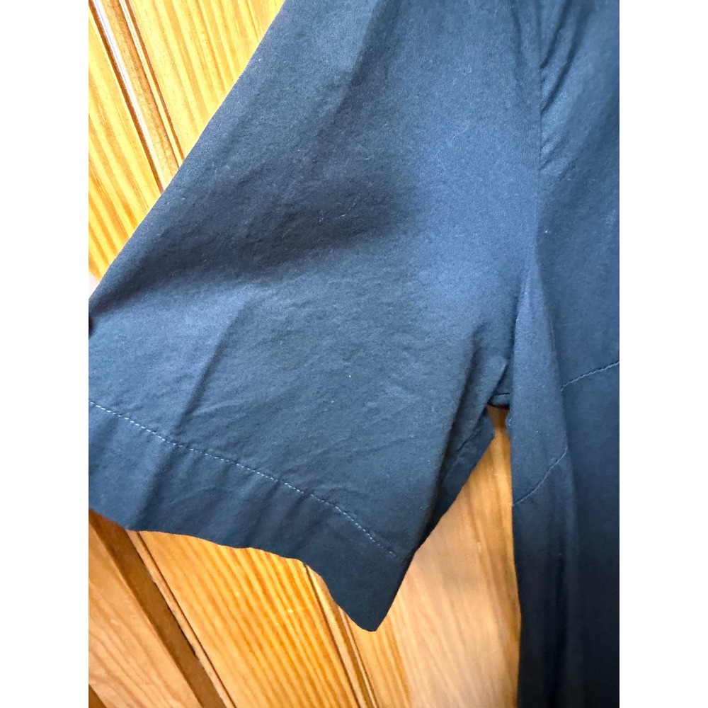 Old Navy Black Swing Shirt Dress Short Sleeve Pockets Medium Tall MT - Picture 6 of 9